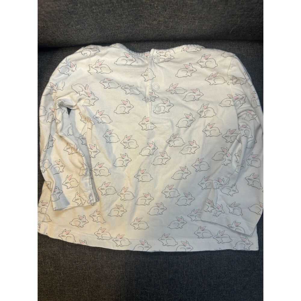 Carter's Baby Girl 18 Months Bundle Easter Bunny Long Sleeve Top & Egg Bodysuit - Picture 3 of 9